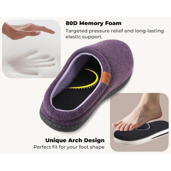 Luxurious Two-Tone Slippers for Women - Arch Support & Moisture-Wicking Design - Picture 4 of 6
